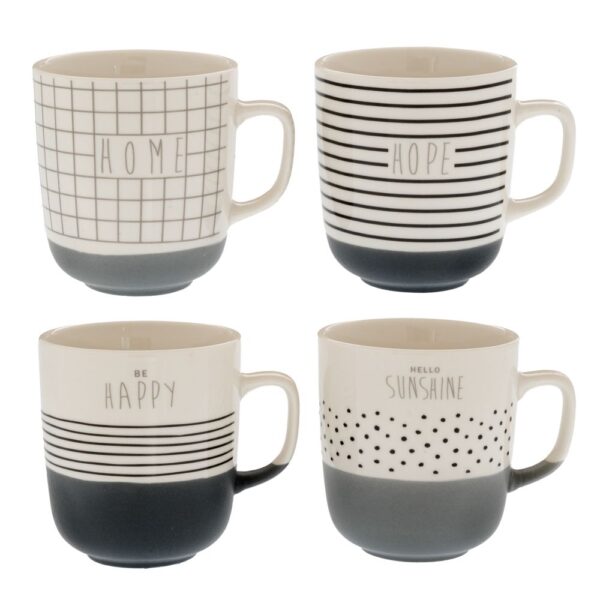 ΓΚΡΙ ΛΕΥΚΗ ΚΕΡΑΜΙΚΗ ΚΟΥΠΑ 4 ΣΧΕΔΙΑ 9X10EK DECO