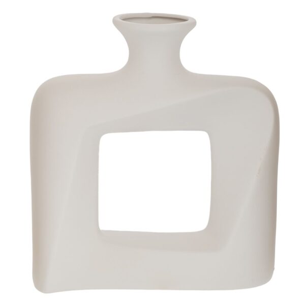 ΛΕΥΚΟ ΚΕΡΑΜΙΚΟ ΒΑΖΟ 21Χ7Χ23ΕΚ DECO