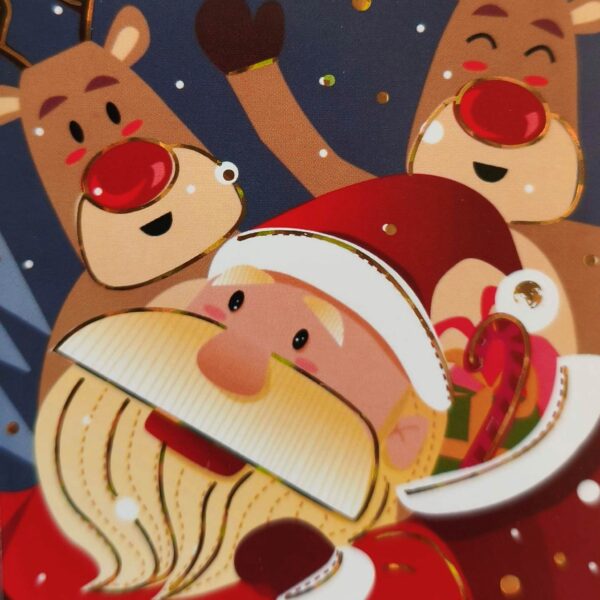 Χριστουγεννιάτικη Ευχετήρια Κάρτα (κενή για το μήνυμα σας) 9,5*6,5εκ